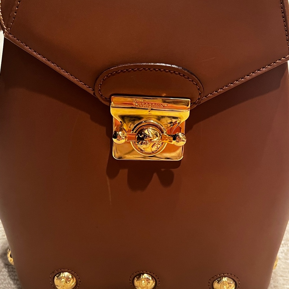 Vintage Salvatore Ferragamo Leather Backpack - Picture 2 of 7